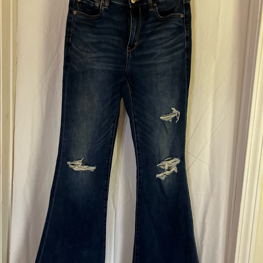 American Eagle Outfitters super hi rise flare jeans